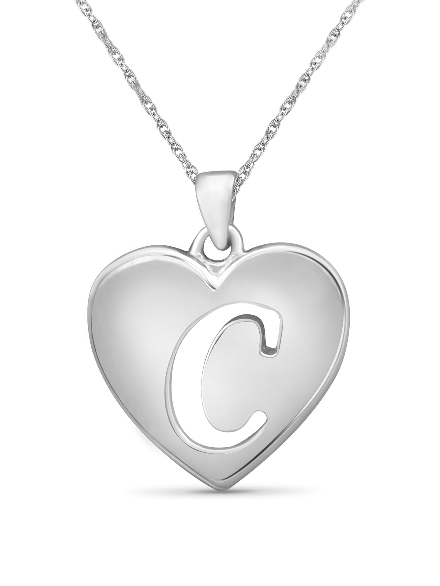 Silver Cz Initial Alphabet Letter A Necklace Pendant Chain – ZIVOM
